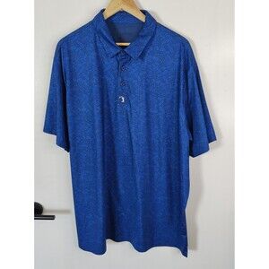 Bogey Bros Potty Mouth Golf Polo 2XL Blue Polyester Spandex Stretch Performance